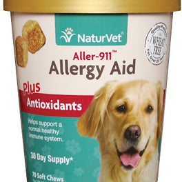 15% OFF: NaturVet Aller-911 Allergy Aid Plus Antioxidants Soft Chew Cup 70 count - Kohepets