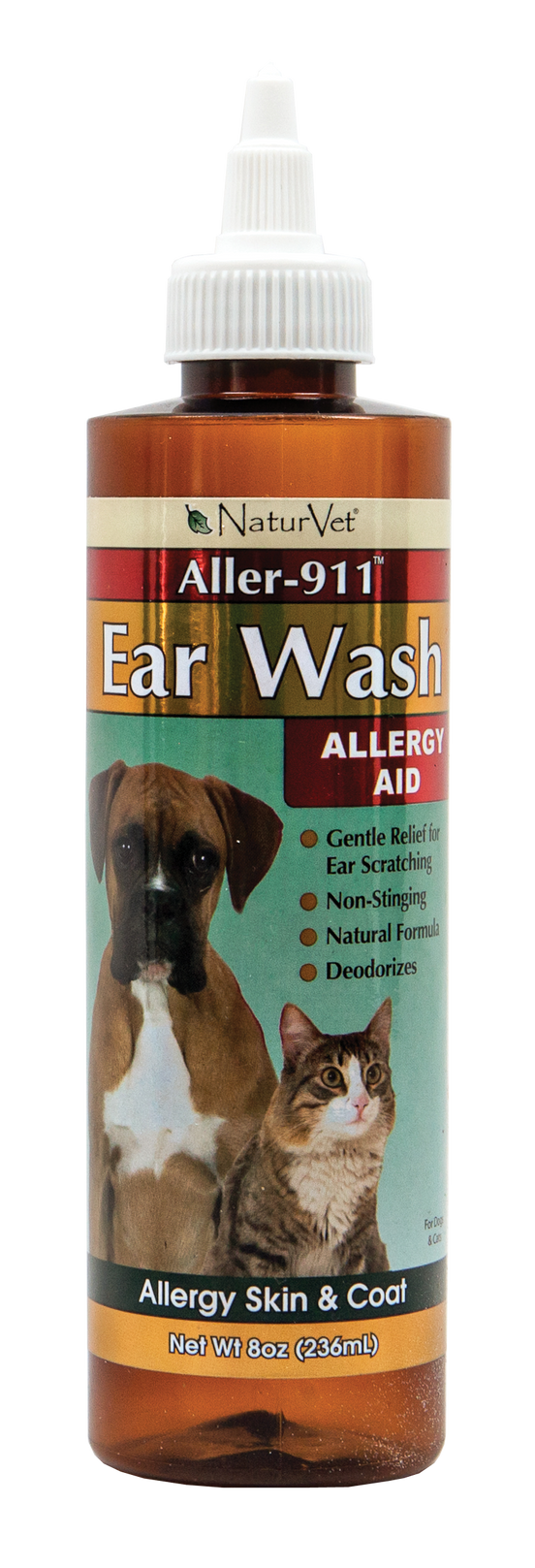 NaturVet Aller-911 Ear Wash 8oz - Kohepets