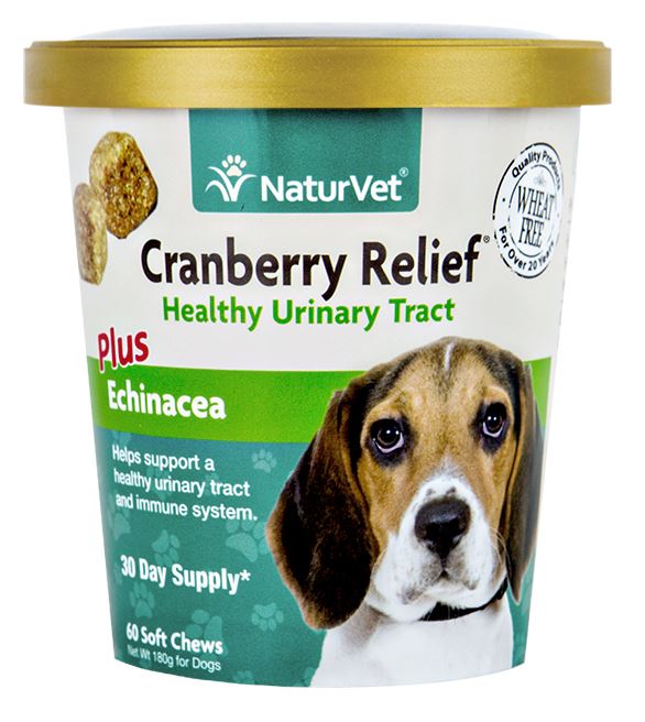 20% OFF: NaturVet Cranberry Relief Plus Echinacea Soft Chew Cup 60 count - Kohepets
