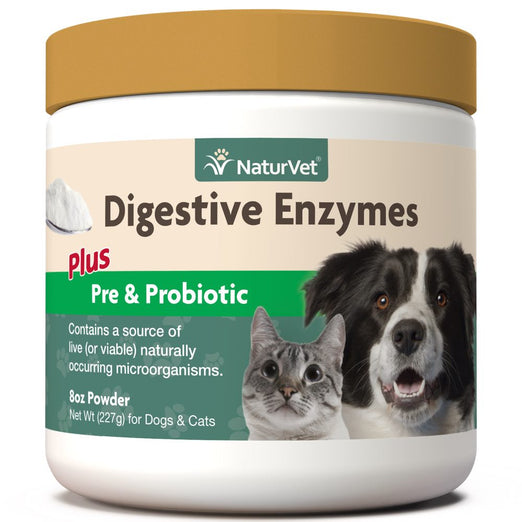 20% OFF: NaturVet Digestive Enzymes Plus Pre & Probiotics Powder For Dogs & Cats - Kohepets