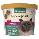 18% OFF: NaturVet Hip & Joint Plus Omegas Soft Chew Cat Supplement 60ct