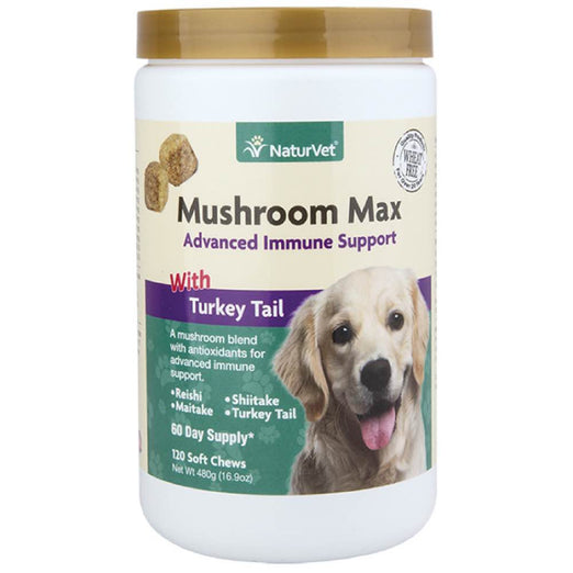 NaturVet Mushroom Max Advanced Immune Support Soft Chews Dog Supplement - Kohepets