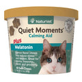 20% OFF: NaturVet Quiet Moments Calming Aid Plus Melatonin Soft Chew Cat Supplement 60ct - Kohepets