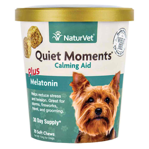 20% OFF: NaturVet Quiet Moments Calming Aid Soft Chews Dog Supplement 70ct - Kohepets