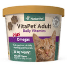 18% OFF (Exp Aug 2024): NaturVet Vitapet Adult Daily Vitamins Plus Omegas Soft Chew Cat Supplement 60ct