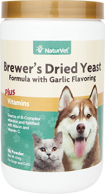 NaturVet Brewer's Dried Yeast Formula Supplement Powder for Dogs and Cats 1lb - Kohepets