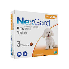 NexGard Chews For Very Small Toy Dogs (2-4kg) 3ct - Kohepets