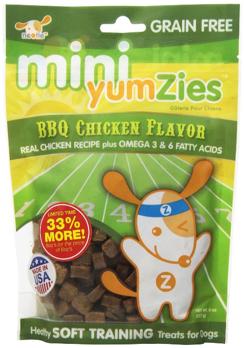 Nootie Mini Yumzies Grain Free Soft BBQ Chicken Dog Treat 8oz - Kohepets