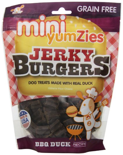 Nootie Yumzies Grain Free Duck Jerky Burgers BBQ Flavor Dog Treats - Kohepets