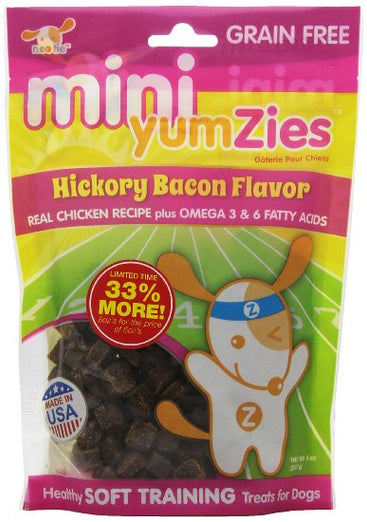 Nootie Mini Yumzies Grain Free Soft Hickory Bacon Dog Treat 8oz - Kohepets