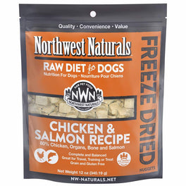 4 FOR $159: Northwest Naturals Chicken & Salmon Freeze Dried Raw Diet For Dogs 12oz - Kohepets