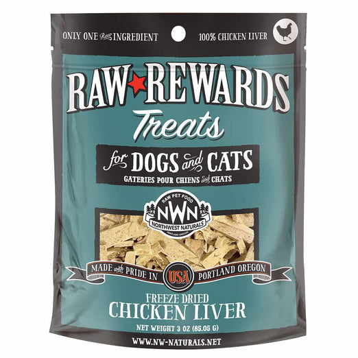 Northwest Naturals Raw Rewards Chicken Liver Dog & Cat Treat 3oz - Kohepets