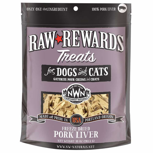 Northwest Naturals Raw Rewards Pork Liver Dog & Cat Treat 3oz - Kohepets
