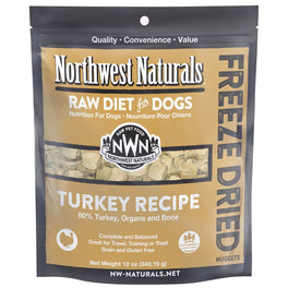 4 FOR $159: Northwest Naturals Turkey Freeze Dried Raw Diet For Dogs 12oz - Kohepets