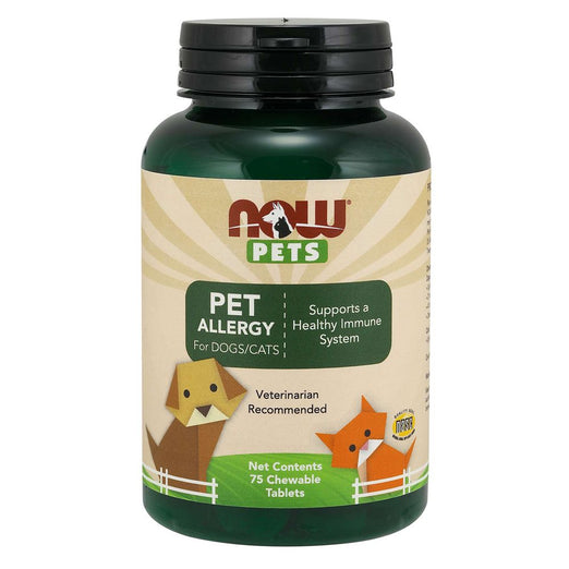 NOW Pets Pet Allergy Chewable Supplements for Cats & Dogs 75ct - Kohepets