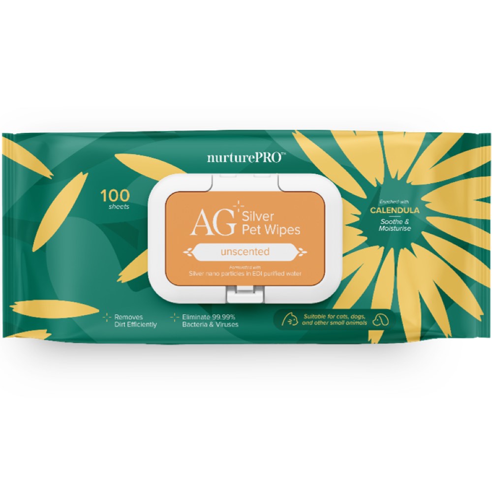 20% OFF: Nurture Pro AG+ Silver Pet Wipes (Unscented) 100ct