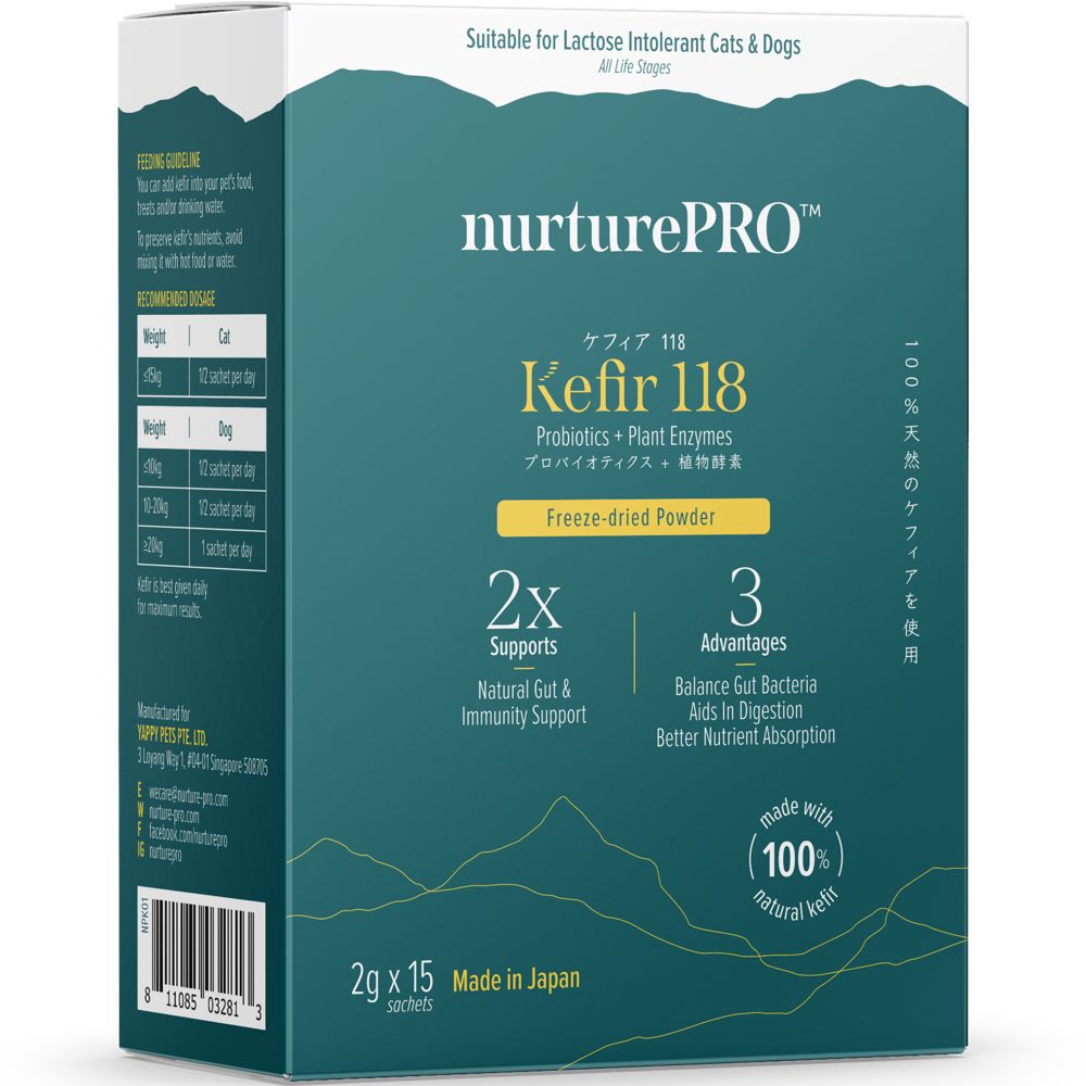 Nurture Pro Kefir 118 Probiotics + Plant Enzymes Freeze-Dried Powder Supplement  For Cats & Dogs 30g