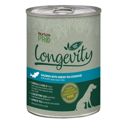 Nurture Pro Longevity Salmon with Green Tea Essence Grain Free Canned Dog Food 375g - Kohepets