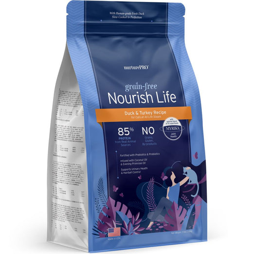 '30% OFF 0.5lb': Nurture Pro Nourish Life Duck & Turkey Recipe Grain-Free Dry Cat Food