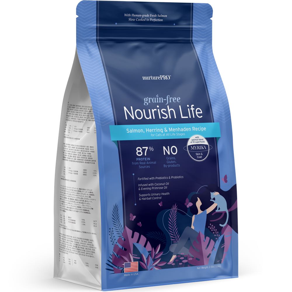 Nurture Pro Nourish Life Salmon, Herring & Menhaden Recipe Grain-Free Dry Cat Food
