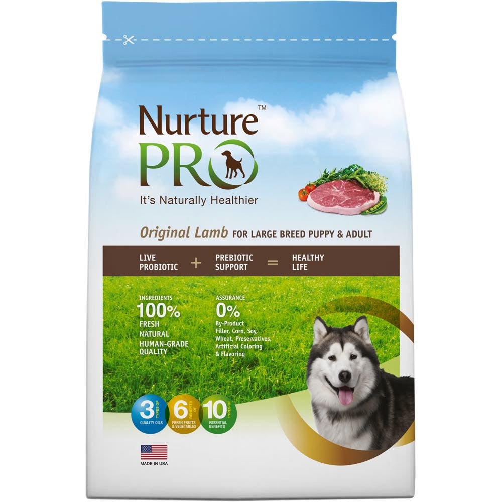 VFA Donation: Nurture Pro Original Lamb for Large Breed Puppy & Adult Dry Dog Food 26lb - Kohepets