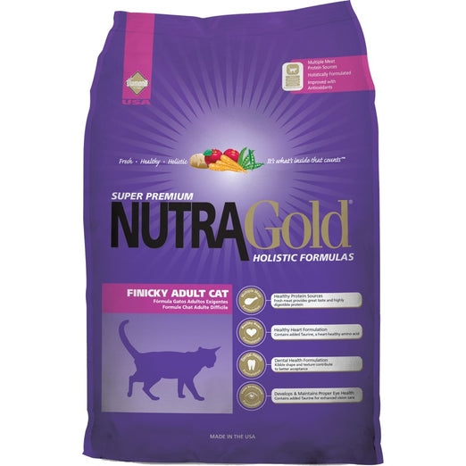 'FREE CANNED FOOD + 30% OFF': NutraGold Holistic Finicky Adult Dry Cat Food - Kohepets