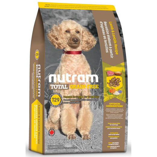 Nutram T29 Total Grain-Free Small Breed Lamb & Lentils Recipe Dry Dog Food 6lb - Kohepets