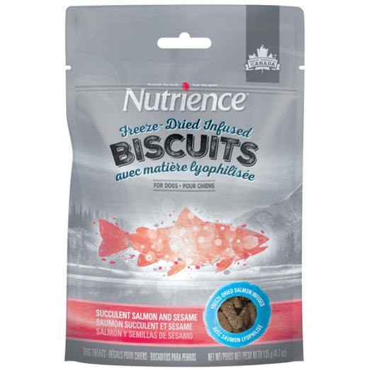 Nutrience Freeze-Dried Infused Biscuits Succulent Salmon & Sesame Dog Treats 135g - Kohepets