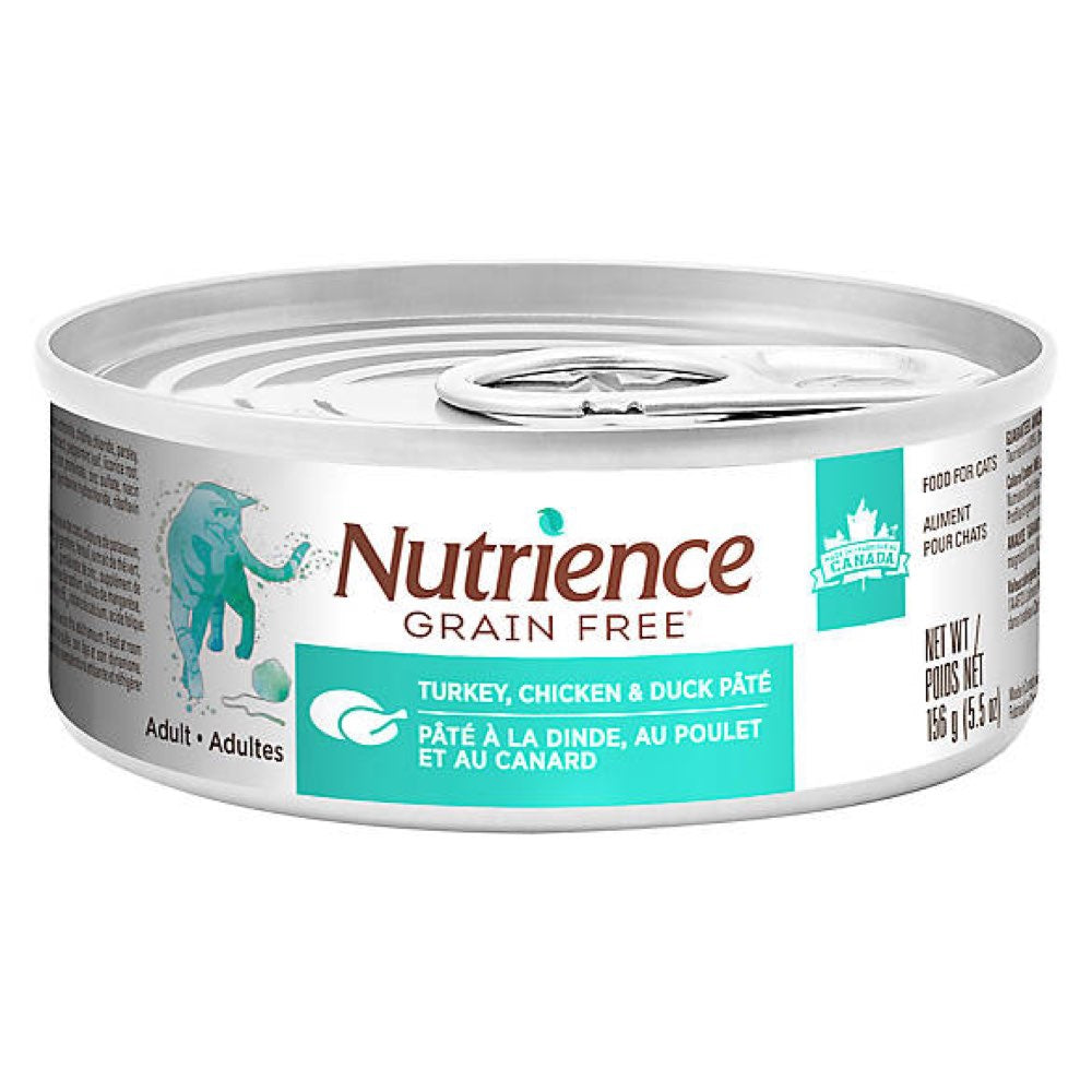 Nutrience Grain Free Turkey, Chicken & Duck Pate Canned Cat Food 156g - Kohepets