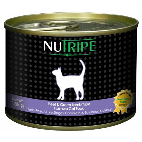 Nutripe Classic Beef & Green Tripe Canned Cat Food 185g - Kohepets