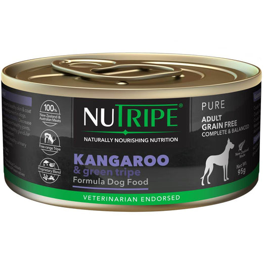 10% OFF: Nutripe Pure Kangaroo & Green Lamb Tripe Canned Dog Food 95g - Kohepets