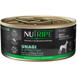 10% OFF: Nutripe Pure Unagi & Green Tripe Canned Dog Food 95g - Kohepets