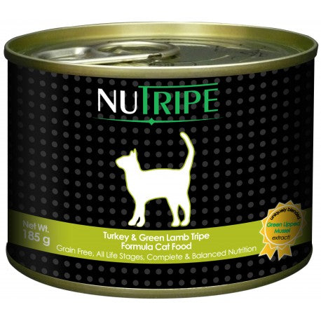Nutripe Classic Turkey With Green Tripe Canned Cat Food 185g - Kohepets