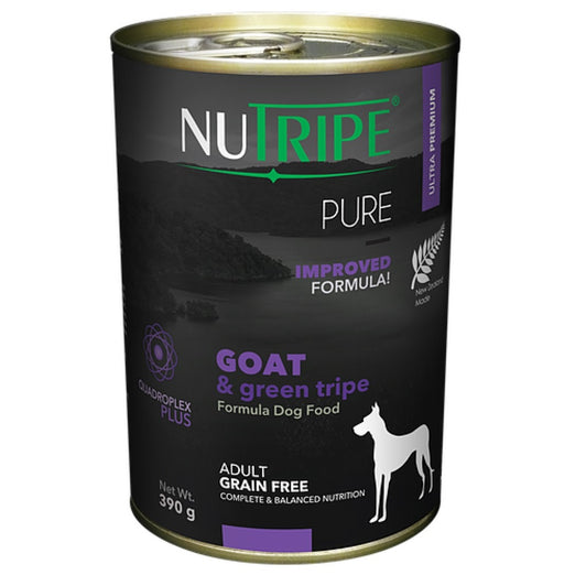 '33% OFF (Exp 23 May)': Nutripe Pure Goat & Green Tripe Canned Dog Food 390g - Kohepets