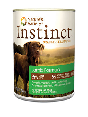 Nature's Variety Instinct Canine Grain-free Lamb Canned Dog Food 374g - Kohepets