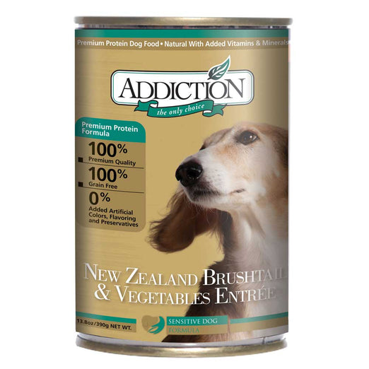 Addiction New Zealand Brushtail & Vegetables Entree Canned Dog Food 390g - Kohepets