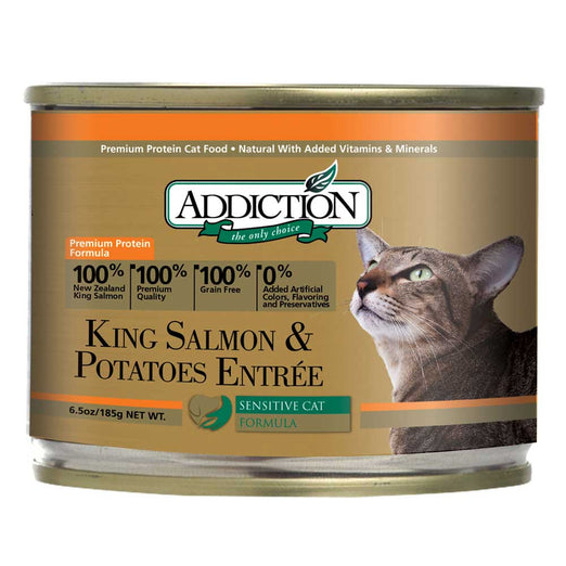 Addiction King Salmon & Potatoes Canned Cat Food 185g - Kohepets