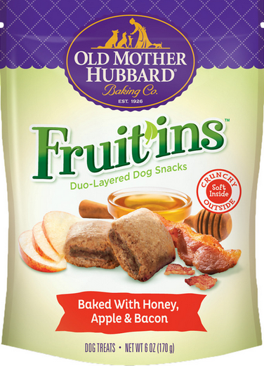 Old Mother Hubbard Fruit'ins Honey, Apple & Bacon Dog Treats 6oz - Kohepets
