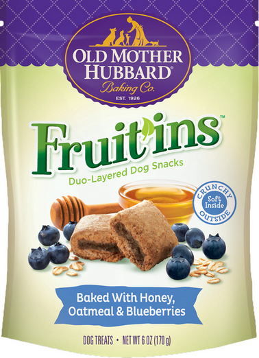 Old Mother Hubbard Fruit'ins Honey, Oatmeal & Blueberries Dog Treats 6oz - Kohepets