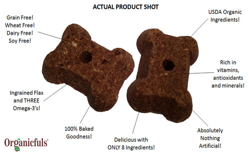 Organicfuls Blueberry Flax Organic Dog Treats 113g - Kohepets