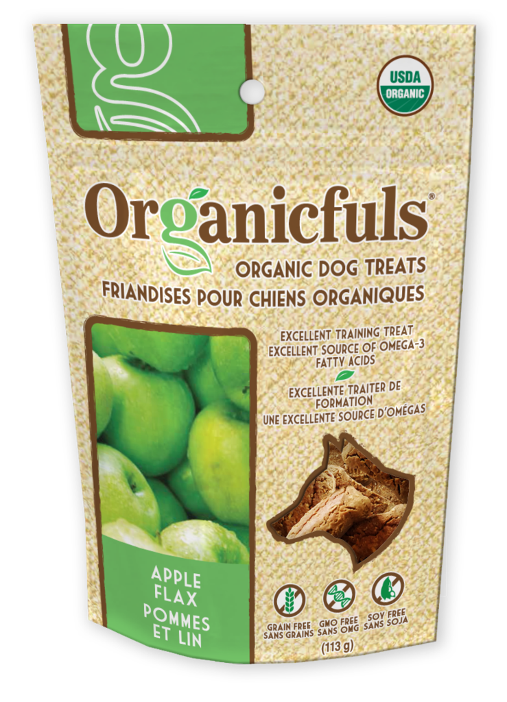 Organicfuls Apple Flax Organic Dog Treats 113g - Kohepets