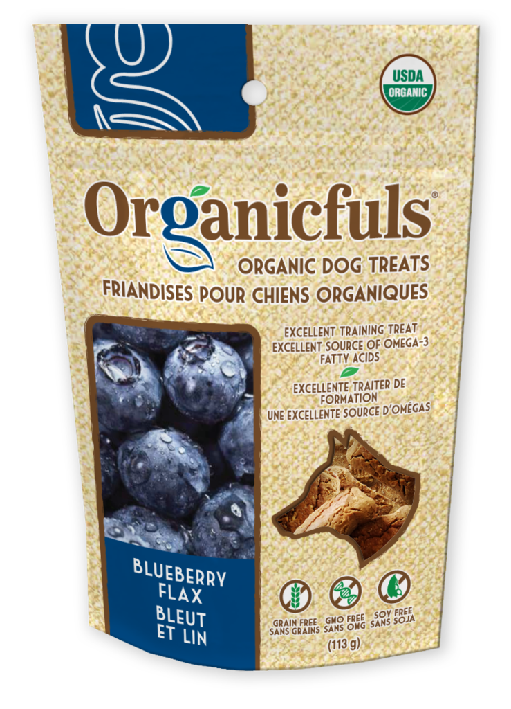 Organicfuls Blueberry Flax Organic Dog Treats 113g - Kohepets