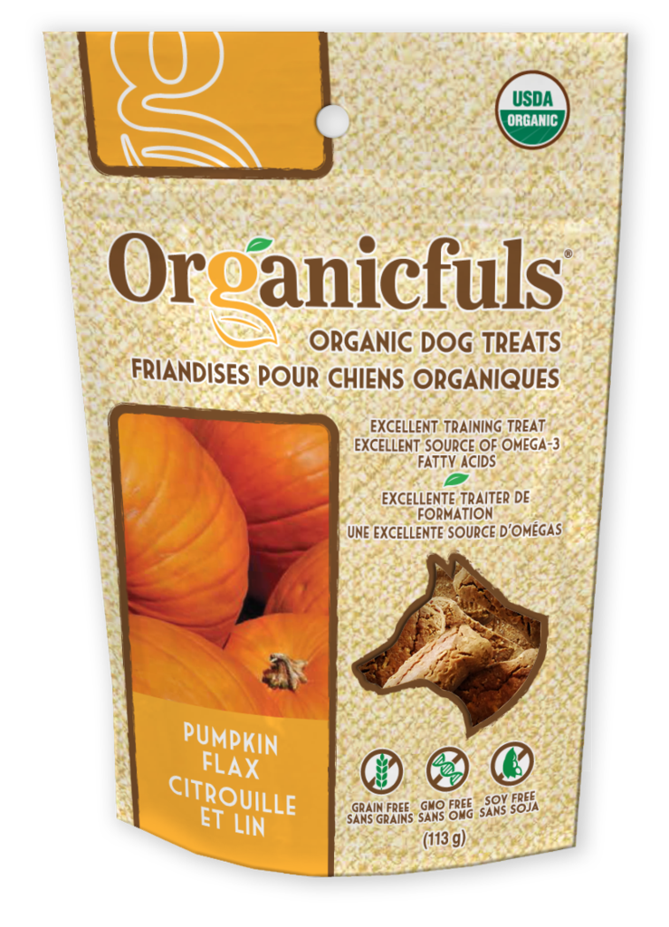 Organicfuls Pumpkin Flax Organic Dog Treats 113g - Kohepets