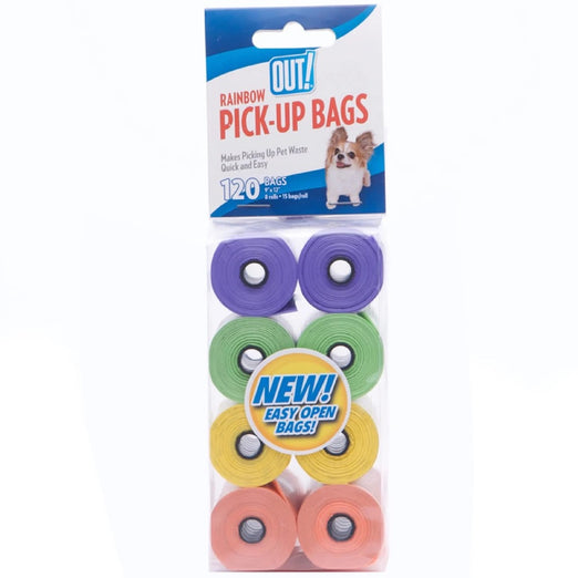 OUT! Rainbow Colored Dog Waste Pickup Bags 120ct - Kohepets