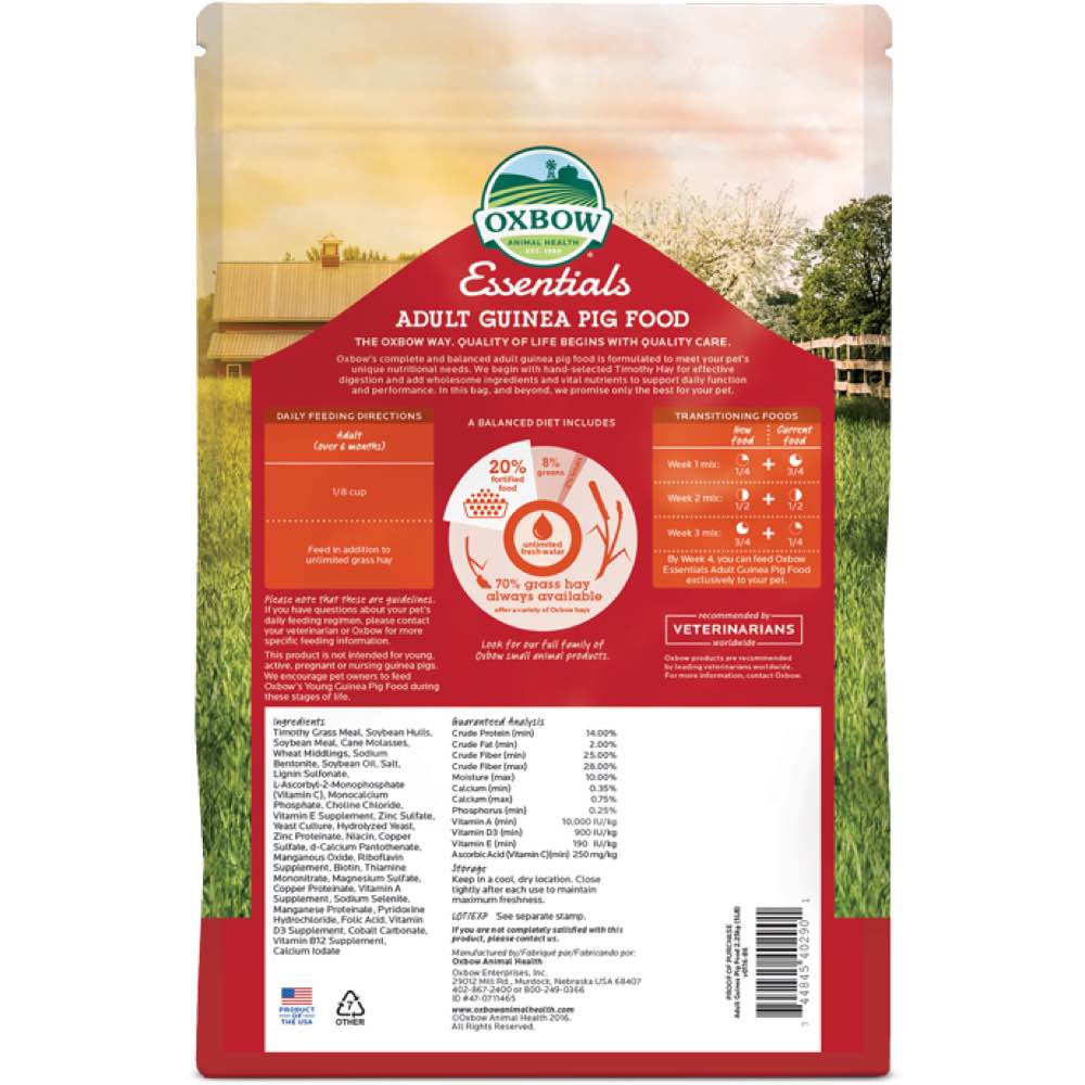 Oxbow Essentials Adult Guinea Pig Food - Kohepets
