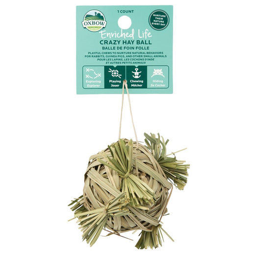 Oxbow Enriched Life Crazy Hay Ball For Small Animals - Kohepets