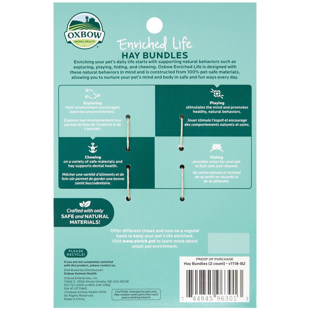 Oxbow Enriched Life Hay Bundles For Small Animals - Kohepets