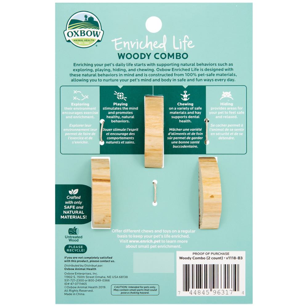 Oxbow Enriched Life Woody Combo For Small Animals - Kohepets