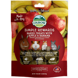 Oxbow Simple Rewards Baked Treats With Apple & Banana For Small Animals 85g - Kohepets