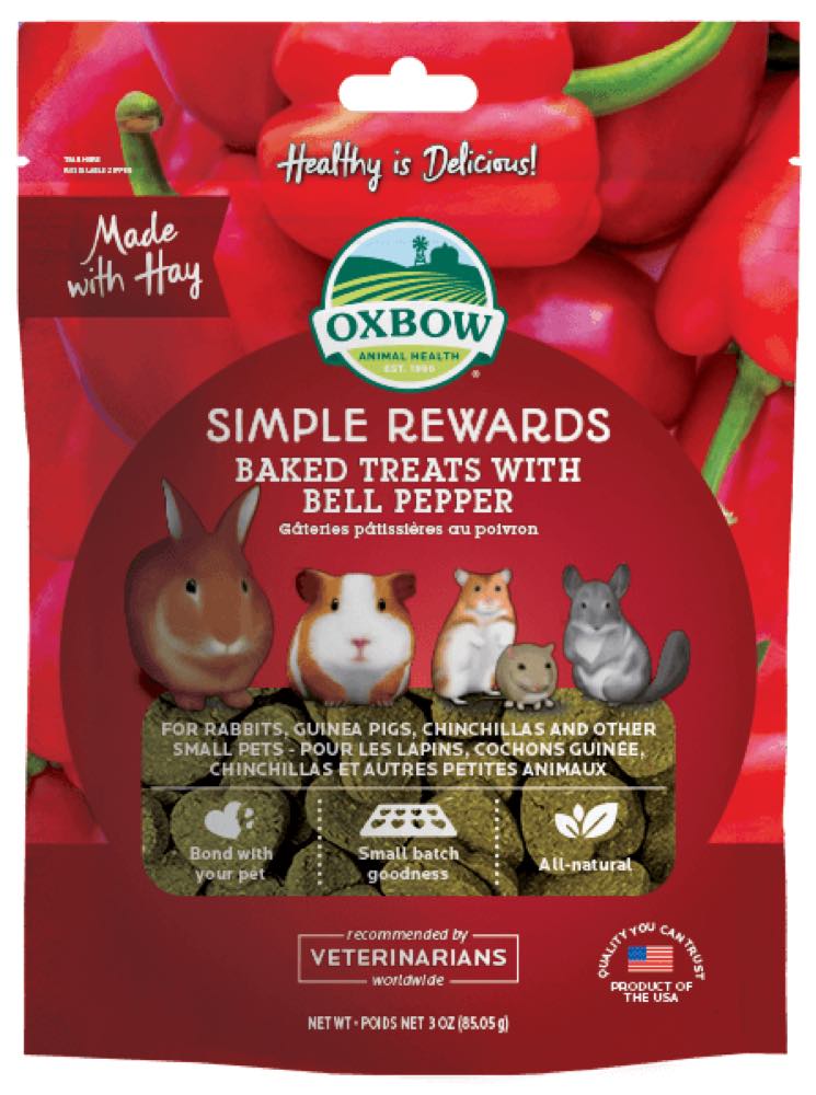 Oxbow Simple Rewards Baked Treats With Bell Pepper For Small Animals 85g - Kohepets